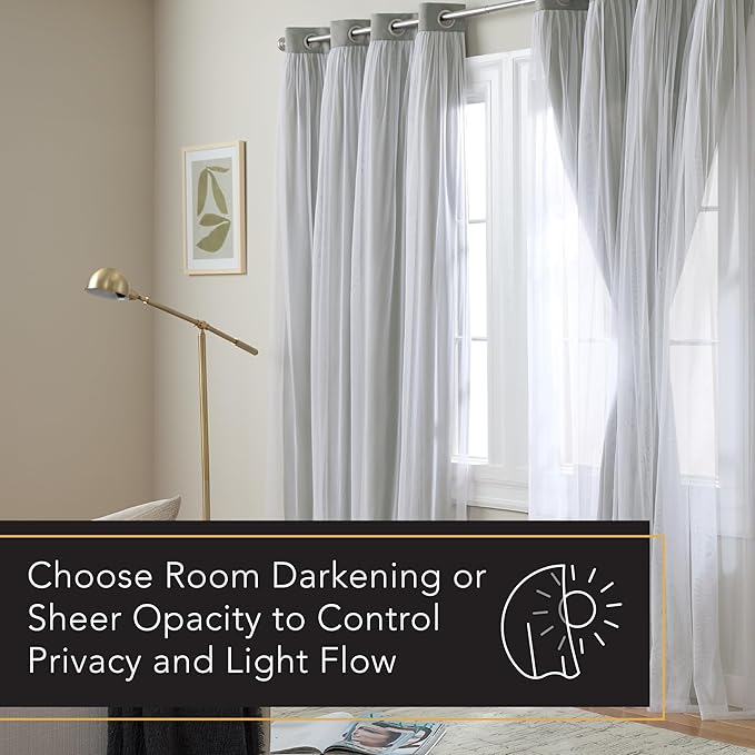 TOWN & COUNTRY LUXE Talia Double Layer Indoor Curtains, Sheer and Room - Image 9