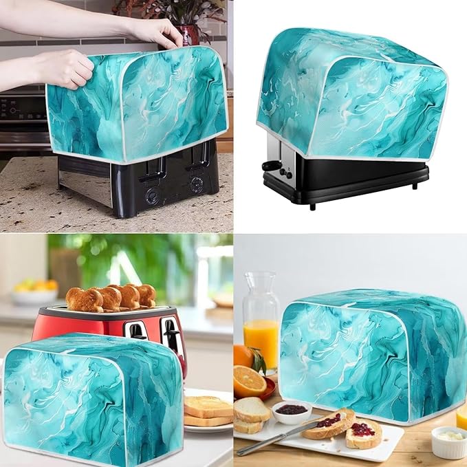 Marble Dust Cover Set Washable Coffee Maker Appliance Blender Covers Bread - Image 2