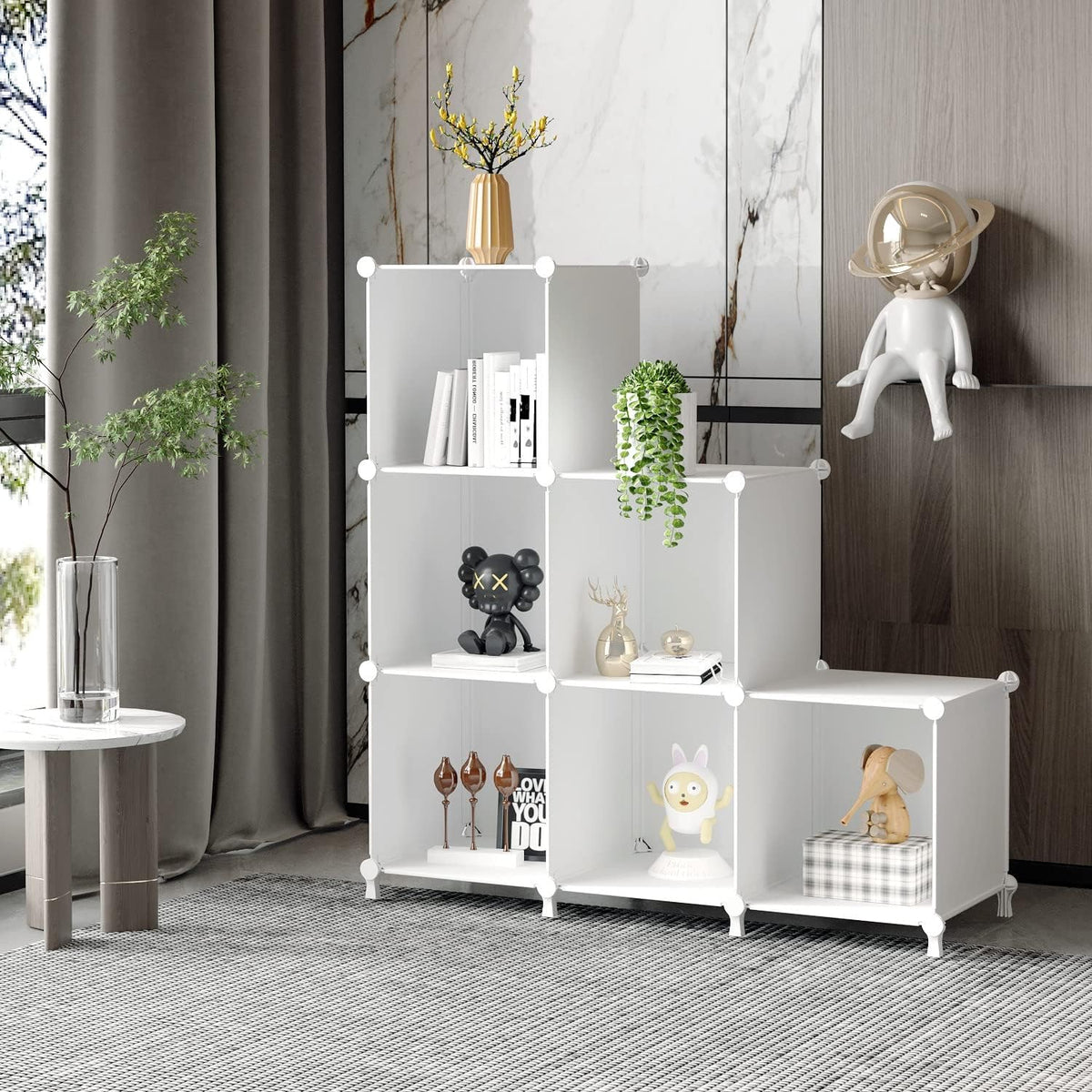 awtatos closet organizers and storage, 6 cube storage shown in use