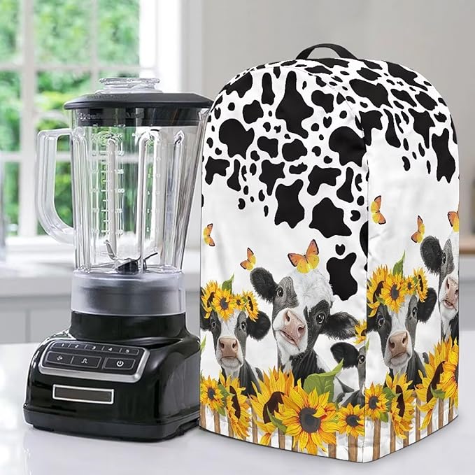 Cow Sunflower Blender Dust Covers by Annejudy