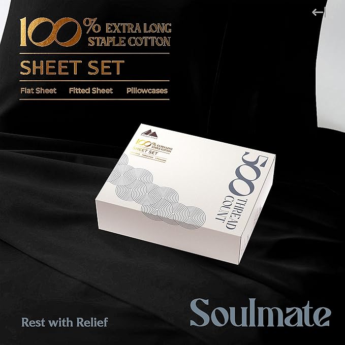 Mayfair Linen 500 Thread Count Twin XL Cotton Sheets - Image 3