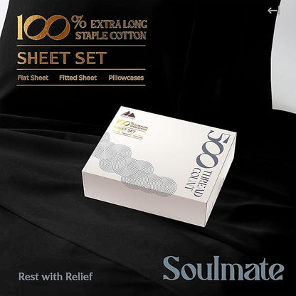 Mayfair Linen 500 Thread Count Twin XL Cotton Sheets - Image 3