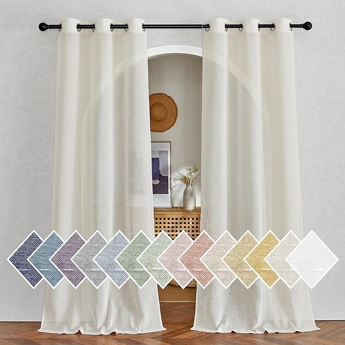NICETOWN Natural Linen Curtains by NICETOWN