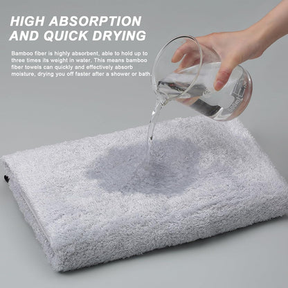 aibaser viscose from bamboo and cotton bath towels, side view
