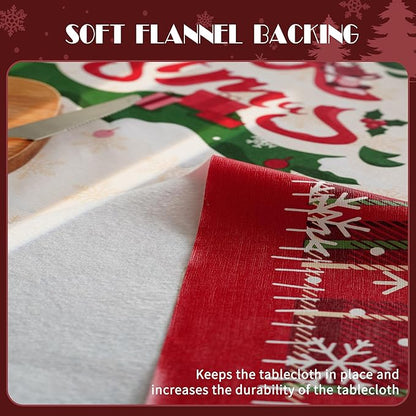 Christmas Rectangle Table Cloth, 100% Waterproof Tablecloth, Christmas - Image 5