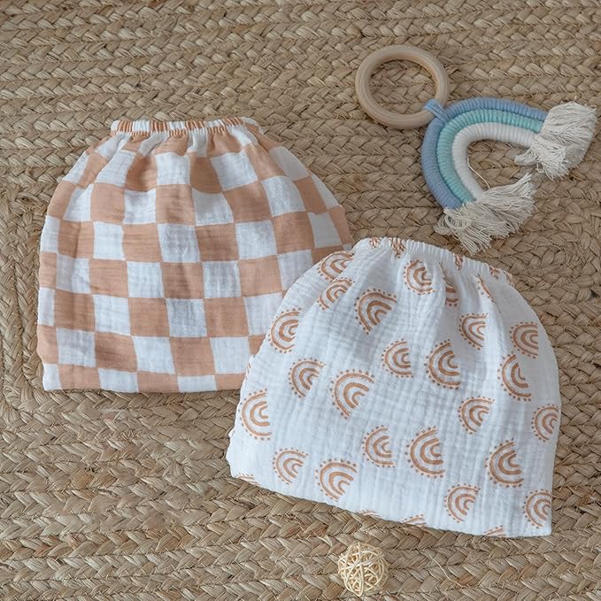 Muslin Bassinet Fitted Sheets, 2 Pack - Image 8