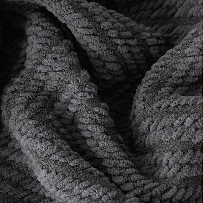 BATTILO HOME Dark Grey Throw Blanket - Image 9