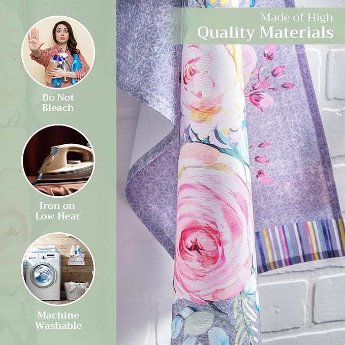 Maison d' Hermine Kitchen Towels Set of 3 100% Cotton 27.50" x 20" Reusable - Image 3
