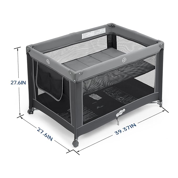 Pamo Babe Portable Playpen Foldable Playard Portable Crib - Image 6