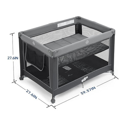 Pamo Babe Portable Playpen Foldable Playard Portable Crib - Image 6