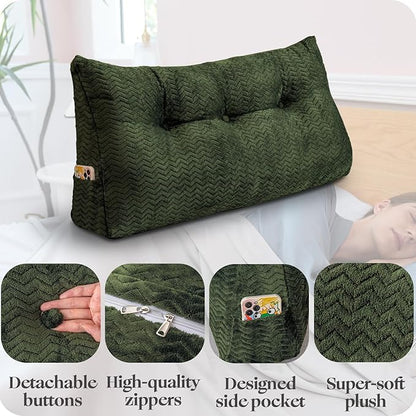 Large Bolster Triangular Headboard Wedge Backrest Positioning Support Bed Rest - Image 3