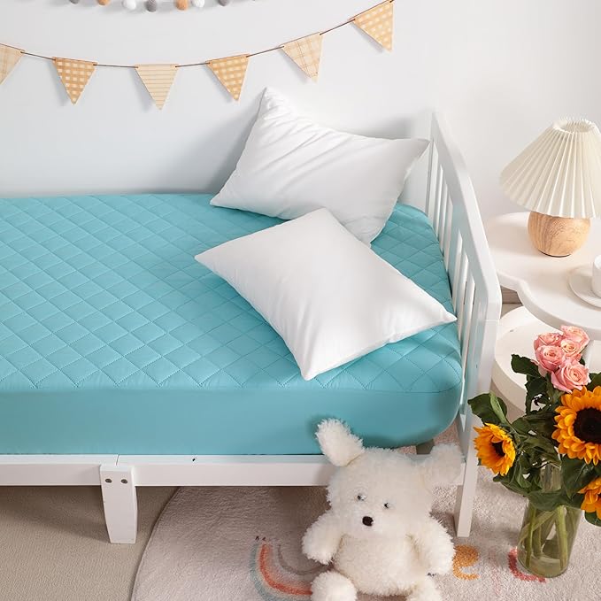 NTBAY 2 Pack Waterproof Mini Crib Mattress Protector, Quilted 24"x38" Fitted - Image 7