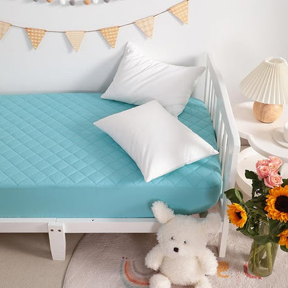 NTBAY 2 Pack Waterproof Mini Crib Mattress Protector, Quilted 24"x38" Fitted - Image 7