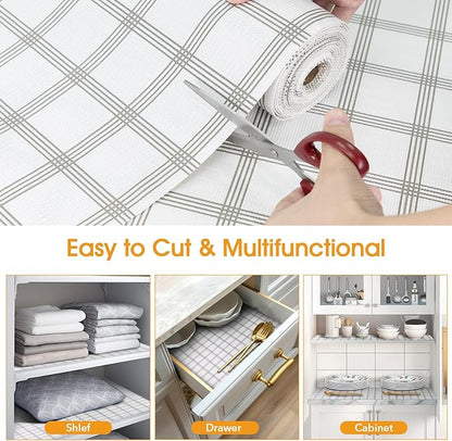 Shelf and Drawer Liner for Kitchen Cabinets Non-Adhesive, Strong Grip Non-Slip - Image 5