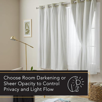 TOWN & COUNTRY LUXE Talia Double Layer Indoor Curtains, Sheer and Room - Image 9