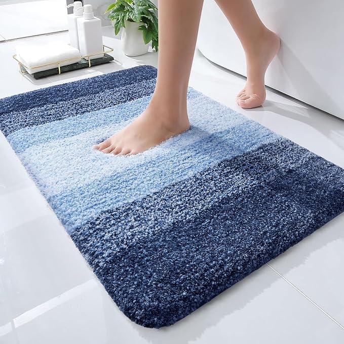 OLANLY Bathroom Rugs Mat 24x16, Extra Soft Absorbent Microfiber Bath Rugs by OLANLY