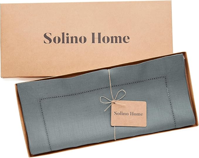 Solino Home Linen Hemstitch Table Runner 60 Inches - Image 5