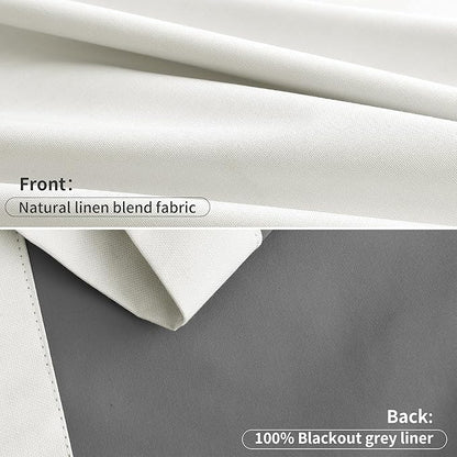 Pinch Pleated 100% Blackout Curtains 84 Inches Long Thermal Insulated Linen - Image 9