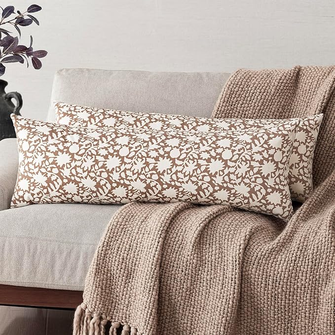 Foindtower Set of 2 Decorative Long Body Lumbar Throw Pillow Covers Accent by Foindtower