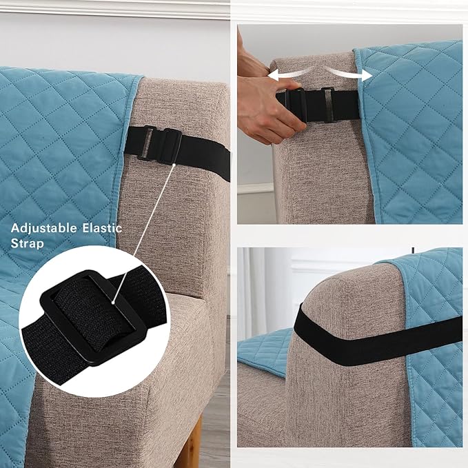 H.VERSAILTEX Reversible Futon Cover Water Repellent Armless Sofa Slipcover - Image 2