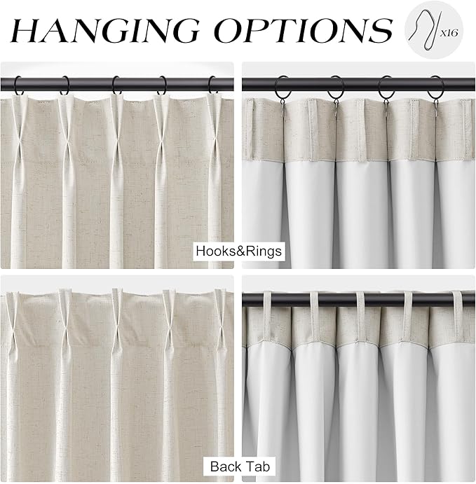 102 Inch Long Blackout Curtains 2 Panel Set - Image 5
