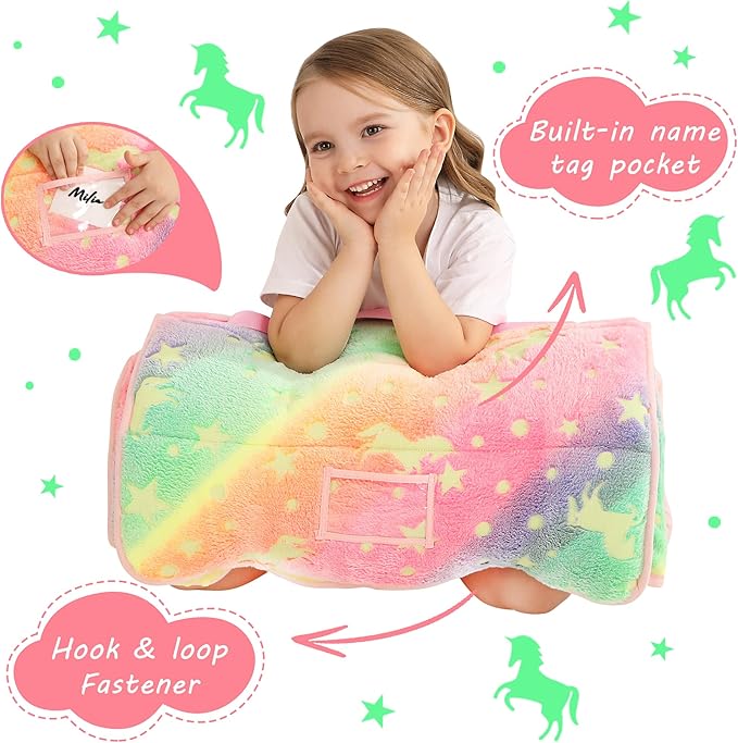 Toddler Nap Mat with Pillow and Blanket, Extra Large Rolled Napping Mats - Image 4