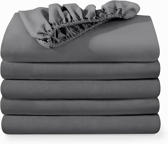 Bare Home 5-Pack Fitted Bottom Ultra-Soft Sheets Full by BareHome