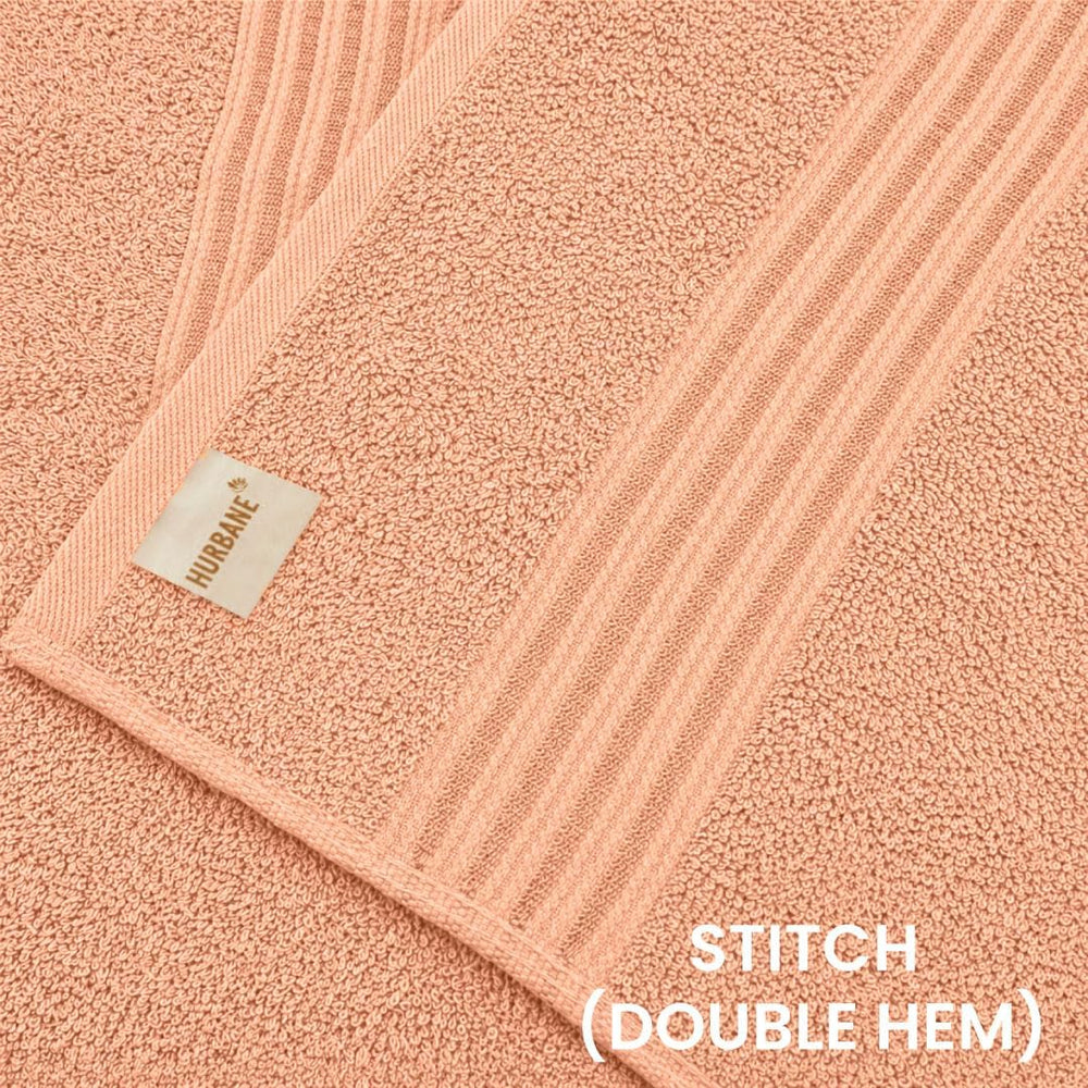 Bath Towels Set of 4 – 100% Cotton, 550 GSM Soft Absorbent Bathroom Towels - ...