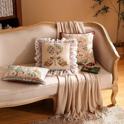 patdrea Designer Pack of 4 Throw Pillow Covers, Farmhouse Vintage Linen - Image 6