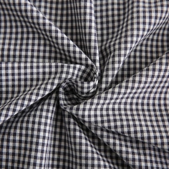 Black/White Plaid Ruffle Throw Pillow Covers Shabby Checkered Gingham 18"x18" - Image 5
