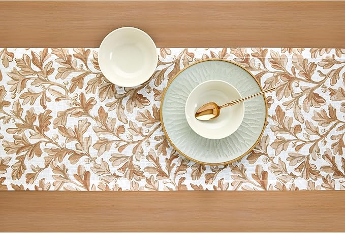 Solino Home 100% Pure Linen Fall Table Runner 108 Inches Long - Image 3