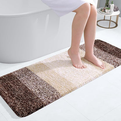 OLANLY Bathroom Runner Rugs 47x17, Extra Soft Absorbent Microfiber Bath Rugs by OLANLY