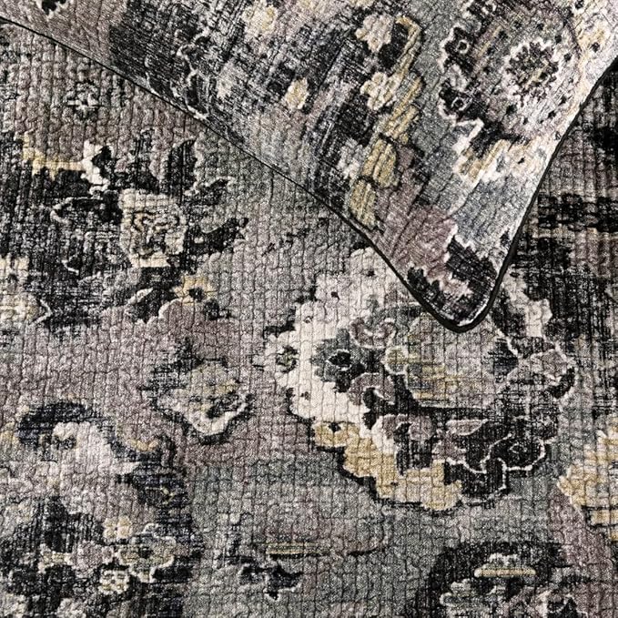 The HomeCentric Luxury Black & Grey Queen 74 x 18 inch Bed Runner - Image 3