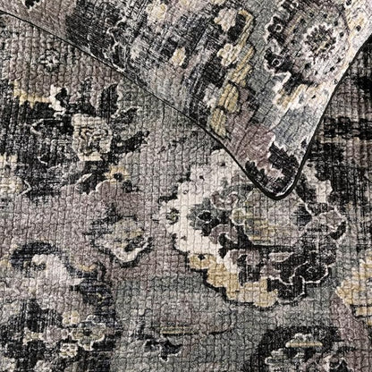 The HomeCentric Luxury Black & Grey Queen 74 x 18 inch Bed Runner - Image 3