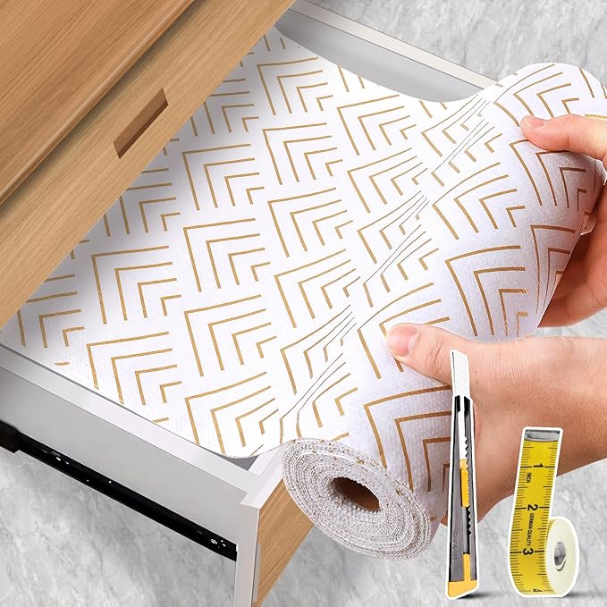 Shelf Liner for Kitchen Cabinets Non Adhesive Drawer Liner Non-Slip Thickened - Image 9