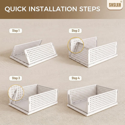 snslxh closet organizers and storage, 5 pack stackable, view 9