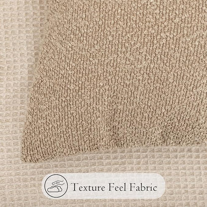 20x54 inch Neutral Boucle Body Pillow Cover, Camel Long Pillow Cover Cozy Soft - Image 4