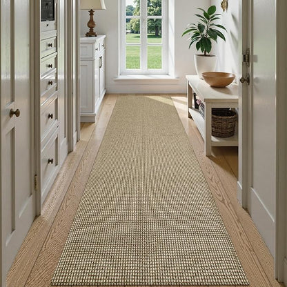 Uphome Kitchen Runner Rug, Low Pile Woven Cotton Modern Carpet Runners by Uphome