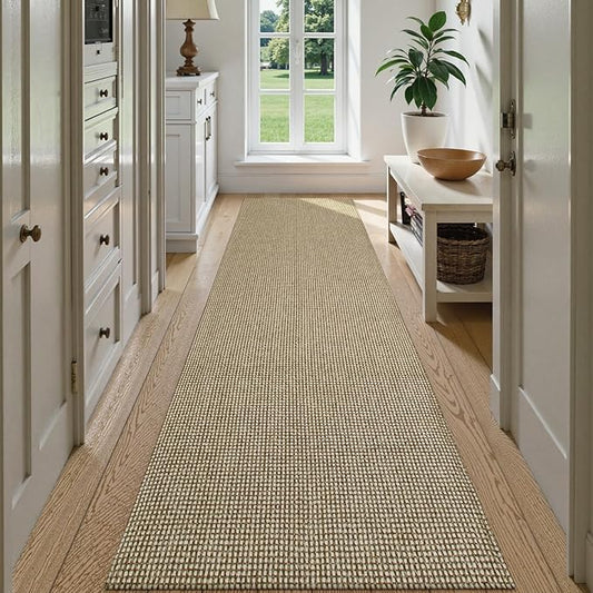 Uphome Kitchen Runner Rug, Low Pile Woven Cotton Modern Carpet Runners by Uphome