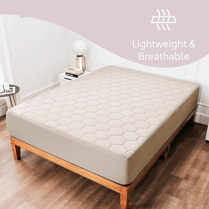 Hearth & Harbor California King Size Quilted Fitted Mattress Pad Cover - Image 3