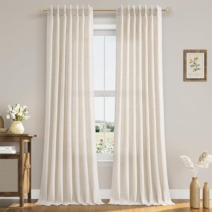 Pinch Pleated Linen Curtains 108 Inches long - Image 8