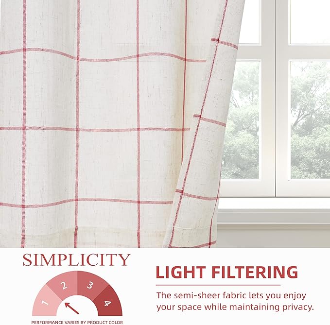 DriftAway Striped Linen Short Curtains - Image 4