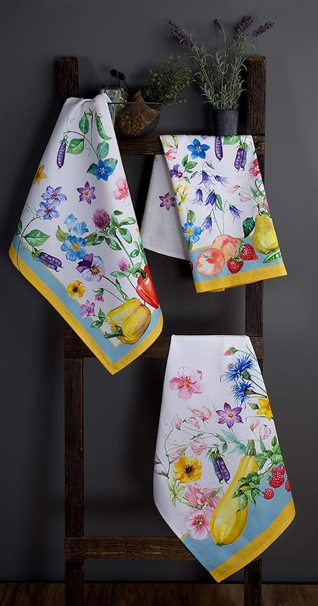 Maison d' Hermine Kitchen Towels Set of 3 100% Cotton 27.50" x 20" Reusable - Image 9