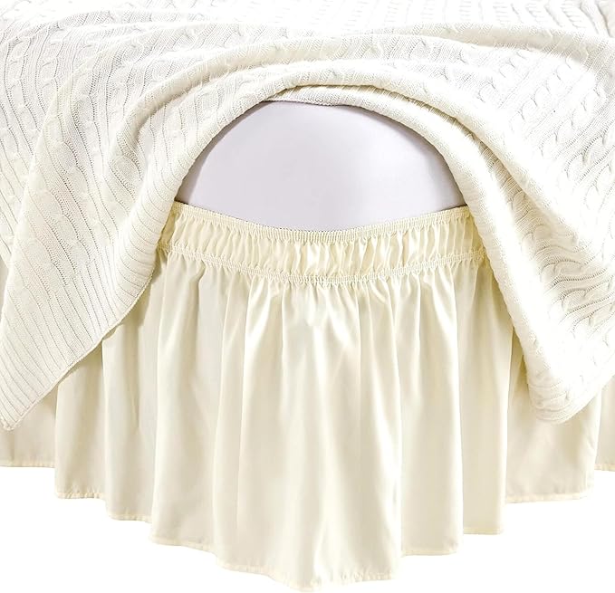 Ivory Wrap Around Bed Skirts by Unknown