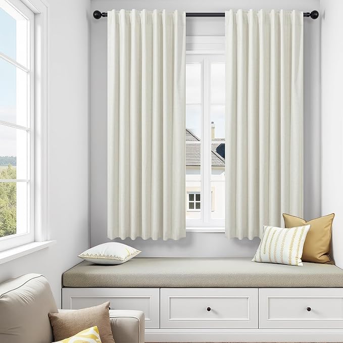DANCURTON Custom Nursery Blackout 68 Inch Curtains 2 Panels Set Rustic Country - Image 6