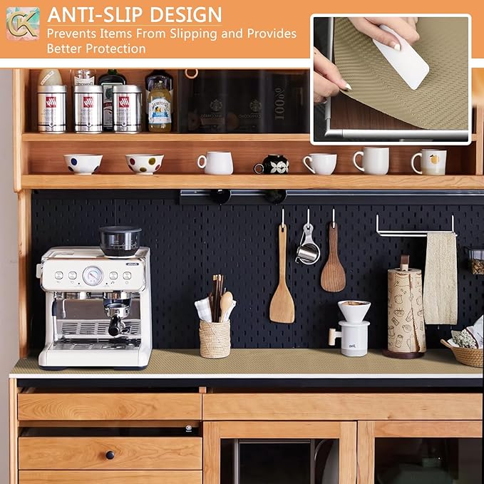 Self-Adhesive Shelf Liner Kitchen Liner, Waterproof Backed Paper Easy Peel and - Image 6