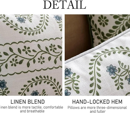 ISAENNE Design Fresh Linen Rectangle Throw Pillow Covers 12"x20", French White - Image 4