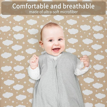 Pack and Play Sheets Fitted, 2 Pack Pack n Play Sheets - Image 5