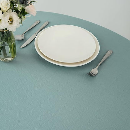 maxmill Round Linen Looking Textured Tablecloth Spill-Proof Wrinkle Free Soft - Image 5