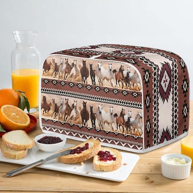 ZFRXIGN Boho Horse Toaster Cover 2 Slice Toaster Dust Cover Small Appliance - Image 4